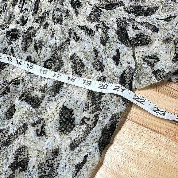 Rag & Bone NWT Yuni Snake Print Blouse Light Green Size XXS Sheer Long Sleeve - Picture 11 of 12